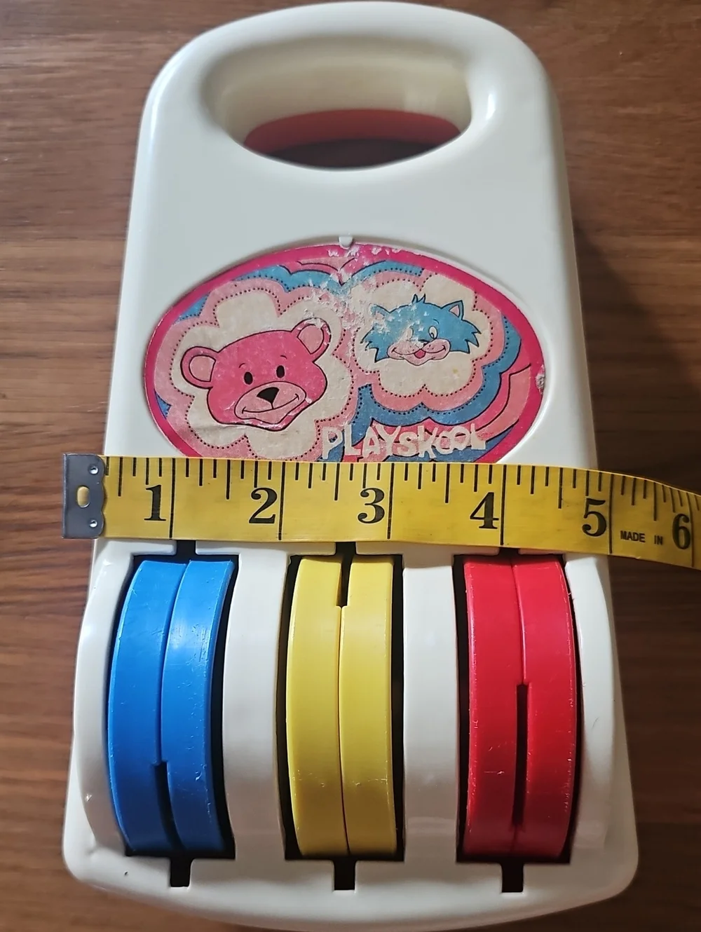 Vintage 1970s Playskool Musical Roller Chimes Baby Toy No. 42